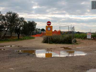 Diverse strade della zona industriale sono chiuse al traffico a causa dei lavori 